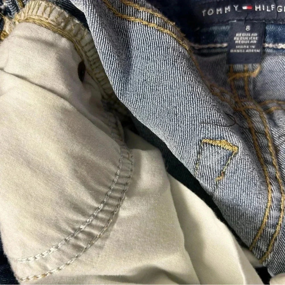 Boys Tommy Hilfigier Stretch Skinny Blue Jeans With Adjustable Waist Size 8 - Picture 4 of 5